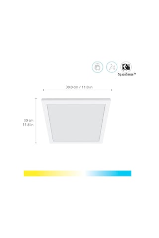 Wiz Beyaz Akıllı Sıva Üstü Sarı-beyaz Ambiyans Kare Panel Tavan Armatürü 12w Sarı-Beyaz