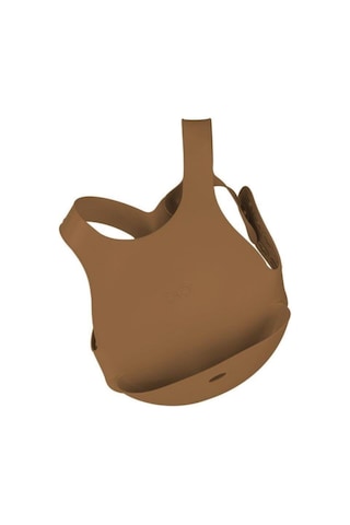 Oioi Silikon Mama Önlüğü Kahverengi