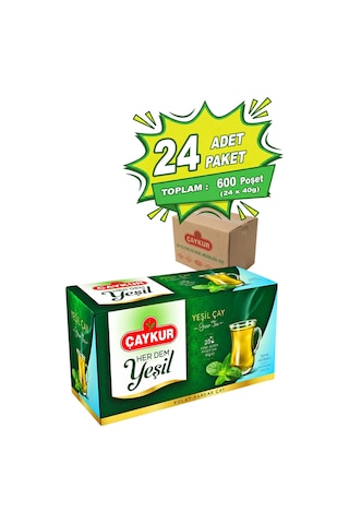 Herdem Yeşil Çay Süzen Poşet Naneli 1,6gr 25 Adet Yirmidörtlü Paket