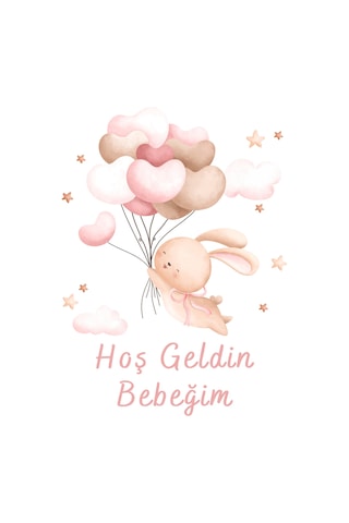 İsme Özel Tavşan Tema Bebek Çikolatası Etiketi Yuvarlak 4 Cm 70 Adet Diğer