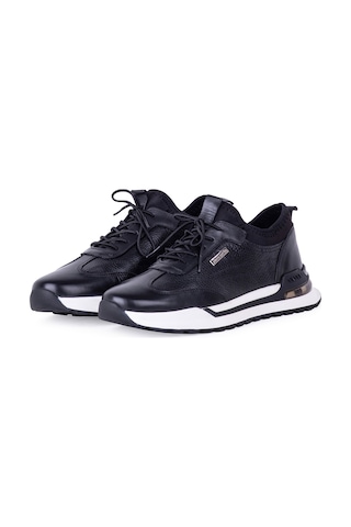 Pierre Cardin 1210275 Erkek Hakiki Deri Sneaker Ayakkabı Siyah
