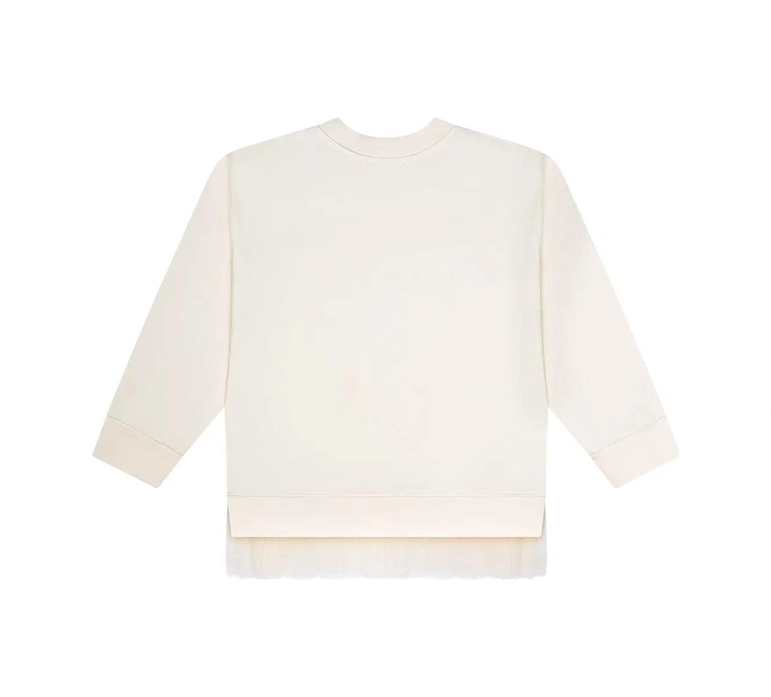 Kız Çocuk Çiçek Nakışlı Tüllü Sweatshirt Mnt25k211 Ekru