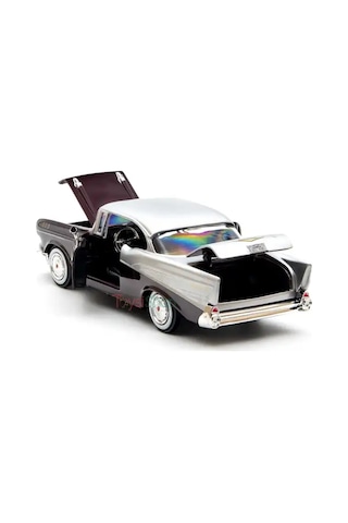 Motormax 1957 Chevrolet Belair 1:24 Ölçek Diecast Model Araba Bordo