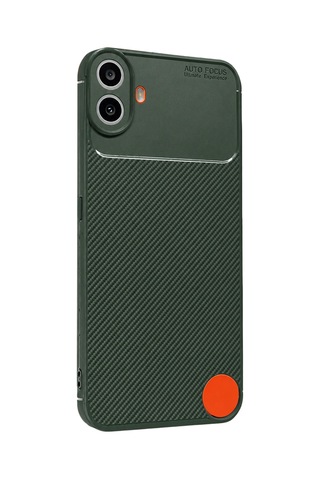 Nothing Phone Nothing Cmf Phone 1 Uyumlu Kılıf Karbon Tasarım Kamera Korumalı Silikon Telefon Kılıfı Kapak Koyu Yeşil