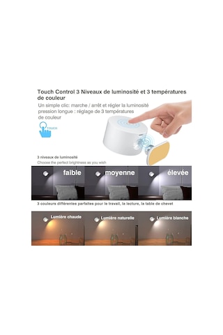 Usb Şarj Portlu Dokunmatik Led Duvar Lambası 3 Parlaklık Seviyesi Diğer