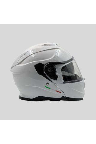 Arwic AR935 Parlak Çene Açılır Ece-R 22.06 Motosiklet Kaskı Beyaz