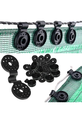 Tenfowee Dayanıklı Güneşlik Sabitleme Kancaları - Siyah 100'lü Paket, Tarım Ağı Ve Bahçe Koruması İçin Pratik Çözüm