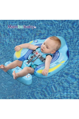 Mambobaby Yüzme Simidi - Ship, Emniyetli, Gölgelikli Ve Ayak Destekli