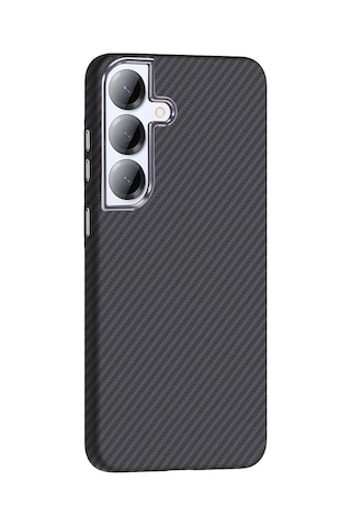 Zore Galaxy Uyumlu S25 Plus Kılıf M-safe Şarj Özellikli Karbon Fiber Görünümlü Ogaa Gros Kapak - Siyah-lacivert N/a