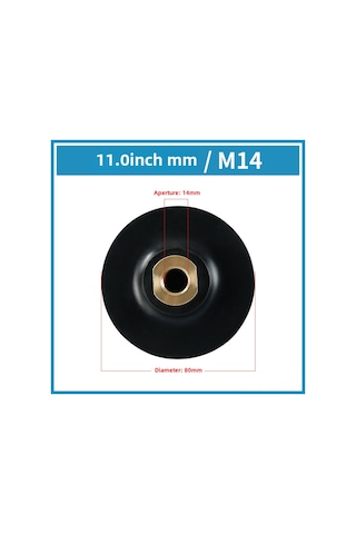 Mufunye Esnek Kauçuk Uçlu Taş İşleme Fırçası, M14 Delikli 3 İnç 8 Cm Otomatik Yapışkan Diskli Köşe Fırçası Zımpara Levhası