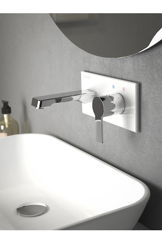 Teska Quasar Krom Ankastre Lavabo Bataryası