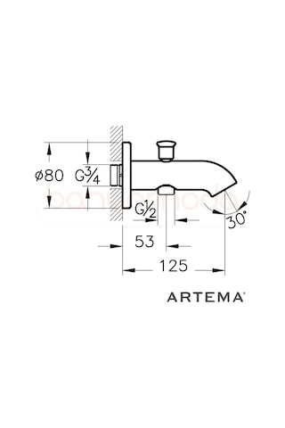 Artema Mınımax S A42607 El Duslu Cıkıs Ucu Krom