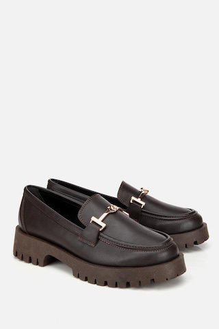 Yaya By Hotiç Yaya Kadın Kahverengi Tokalı Klasik Loafer