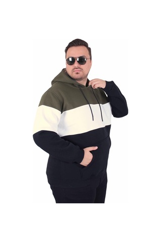 Moc Grande Mocgrande Büyük Beden Kapüşonlu 3ip Sweat Mg 25725 Hakı Haki