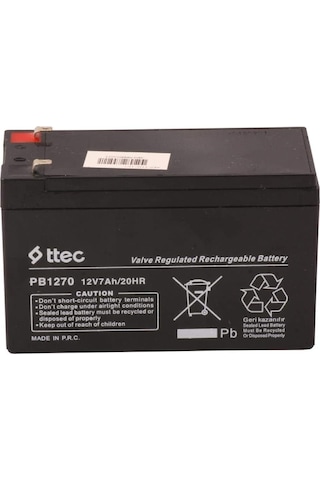 Ttec 12v 7ah Kuru Akü