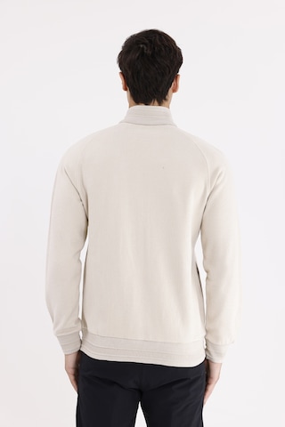 Rowinger Polo Yaka Rahat Kalıp Selanik Yapıda Mevsimlik Spor Görünümlü Sweatshirt Beıge