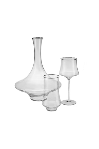 Karaca Satürn 25 Parça 12 Kişilik Bardak Seti Platin