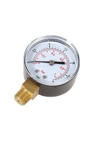 Besthome1 50mm Su Basınç Göstergesi - 0-15psi / 0-1bar, 1/4 Npt, Havuz Filtre Basınç Ölçer