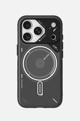 Apple Uyumlu iPhone 17 Pro Karanlıkta Hafif Parıldayan Magsafe Özellikli A17 Frosted Kılıf Siyah