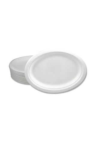 Roll-up Nature Ekolojik Karton Kağıt Tek Kullanımlık Oval Tabak - 20x26 Cm. - 50 Adetlik 5 Paket Diğer