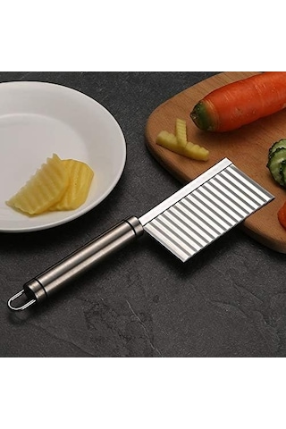 Patates Ve Havuç İçin Asılı Delikli Dalga Şekilli Doğrayıcı Paslanmaz Çelik Kırışık Sebze Kesici Diğer
