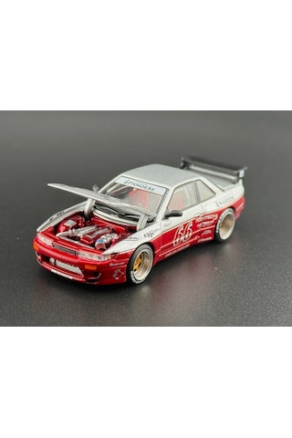 Pop Race Pandem Silvia S13 Moontech Red 258 1/64