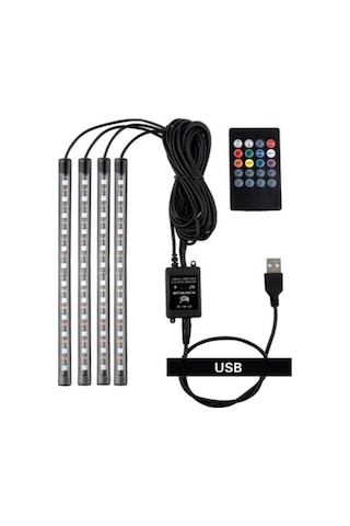 Eraks Usb Girişli 12 Led Ayak Altı Led Sese Duyarlı Kumandalı