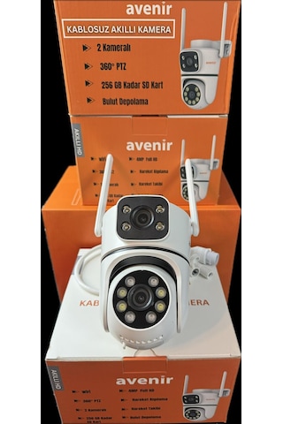 Avenir Av-S301 Kablosuz Akıllı Kamera WİFİ 4MP FULL HD Hareket Algılama ve Takibi 256GB SD Kart