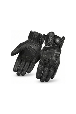 Motoanl Motosiklet Eldiveni Racing Full Koruma Leather Prof Motorcu Eldiven Siyah