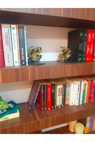 Siyah Dekoratif Metal Kitap Tutacağı Seti/Organizer