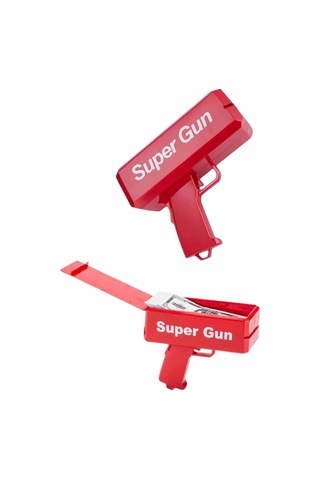 Para Dolar Atma Makinası Super Money Gun Para Saçma Fırlatma Tabancası "