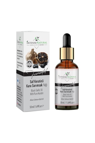 Intense Natural Saf Keratinli Kara Sarımsak Yağı 50 ML Intense Natural Saf Keratinli Kara Sarımsak Yağı 50 ML
