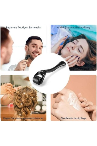 Yifomall "0.75mm Hassas İğneli Evde Kullanım İçin Yüz Ve Sakal Bakım Rulosu - Cilt Yenileme Ve Besin Emilimini Artırır" 111 Karakter