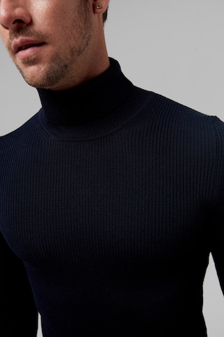 D's Damat Slim Fit Lacivert Ribana Örgü Kazak 9ec060631764d Lacivert