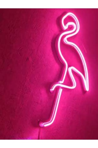 Flamingo Neon Tabela Neon Led Dekoratif Duvar Aydınlatması Neon D
