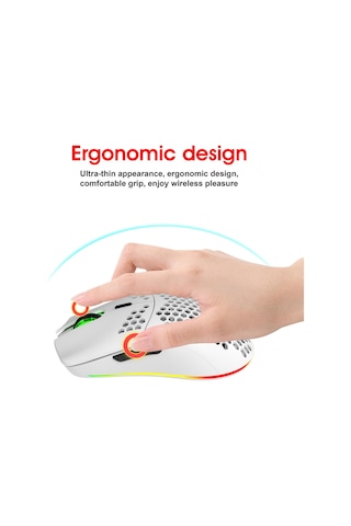 Jms T66 RGB 2.4G Şarjlı Kablosuz Oyun Mouse