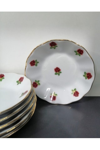 Porland Porselen 12'li Gülyaldız 11 Cm Çay Tabak Beyaz