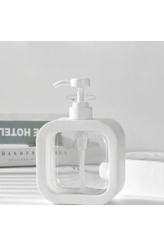 Yunhan 400 Ml Dikdörtgen Banyo Mutfak Sıvı Sabunluk Bulaşık Lavab Beyaz