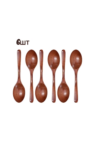 Fosenze 10 Adet 18,5 Cm Nānmu Ahşap Çatal, Uzun Saplı, Doğal Renkli, Ev Ve Restoran Kullanıma Uygun Kahverengi