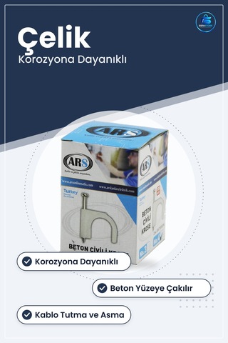 Beton Çivili Kroşe Çelik Korozyona Dayanıklı Kaplama Kablo Tutucu