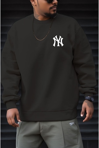 Altamira Erkek Ny Ön Arka Baskılı Oversize Bisiklet Yaka Sweatshirt 001