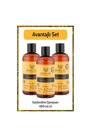 Dökülme Karşıtı Keratin Ve Kafein Içeren Sülfatsız Güçlendirici Şampuan 400 Ml X3 Set