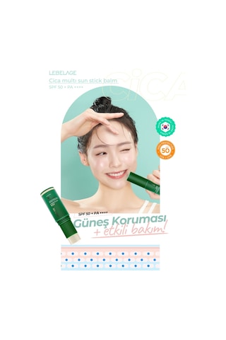 Lebelage Kuru ve Hassas Cilt İçin Stick Güneş Koruyucu Cica Sun Balm SPF 50+/PA ++++