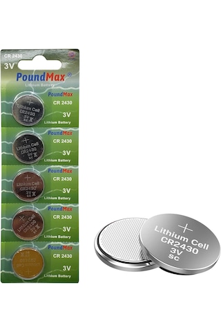 5 Adet 2430 Cr2430 Dl2430 3v Poundmax Lityum Düğme Pil, Uzun Raf Ömrü, Küçük Elektronik Cihazlar İçin Uzaktan Kumandalar, Teraziler, Akıllı Ev Cihazları, Ölçüm Cihazları Ve Hesap Makineleri