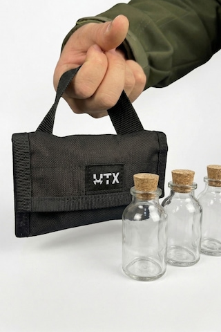 Utx Kamp Baharatlığı Dayanıklı Askeri Kumaş, Taşınabilir Kamp & Outdoor Baharat Çantası Siyah