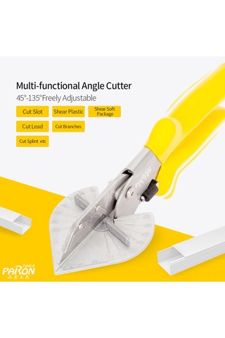 Teltree Stainless Steel Açı Ayarlanabilir Kesici 45-135 - Pvc, Köşe Bandı, Kabloluk Ve Ahşap Kesim İçin Çift Uçlu Bıçaklı Profesyonel Makas