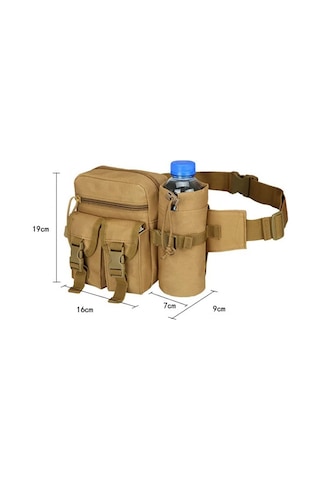 Bel Çantası Askeri Taktik Bel Çantası Fanny Paketi Edc Su Şişesi Kılıfı Erkekler Su Geçirmez Açık Hava Sporları Koşu Avcılık Balıkçılık Yürüyüş Çantaları 2 A508 Siyah