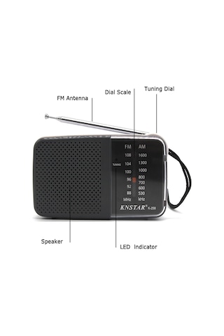 Knstar K-258 Taşınabilir Cep Radyosu