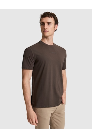 Pierre Cardin Erkek Koyu Kahverengi Tişört 50327872-vr084