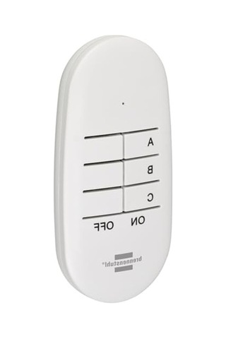 Brennenstuhl Comfort-line Mini 3+1 Kablosuz Priz Seti, 3'lü Uzaktan Kumanda Seti İç Mekan, El Vericisi Ve Yüksek Temas Koruması Beyaz
